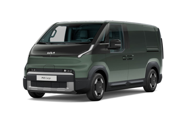 Vue de face complète du Kia PV5 Cargo gris