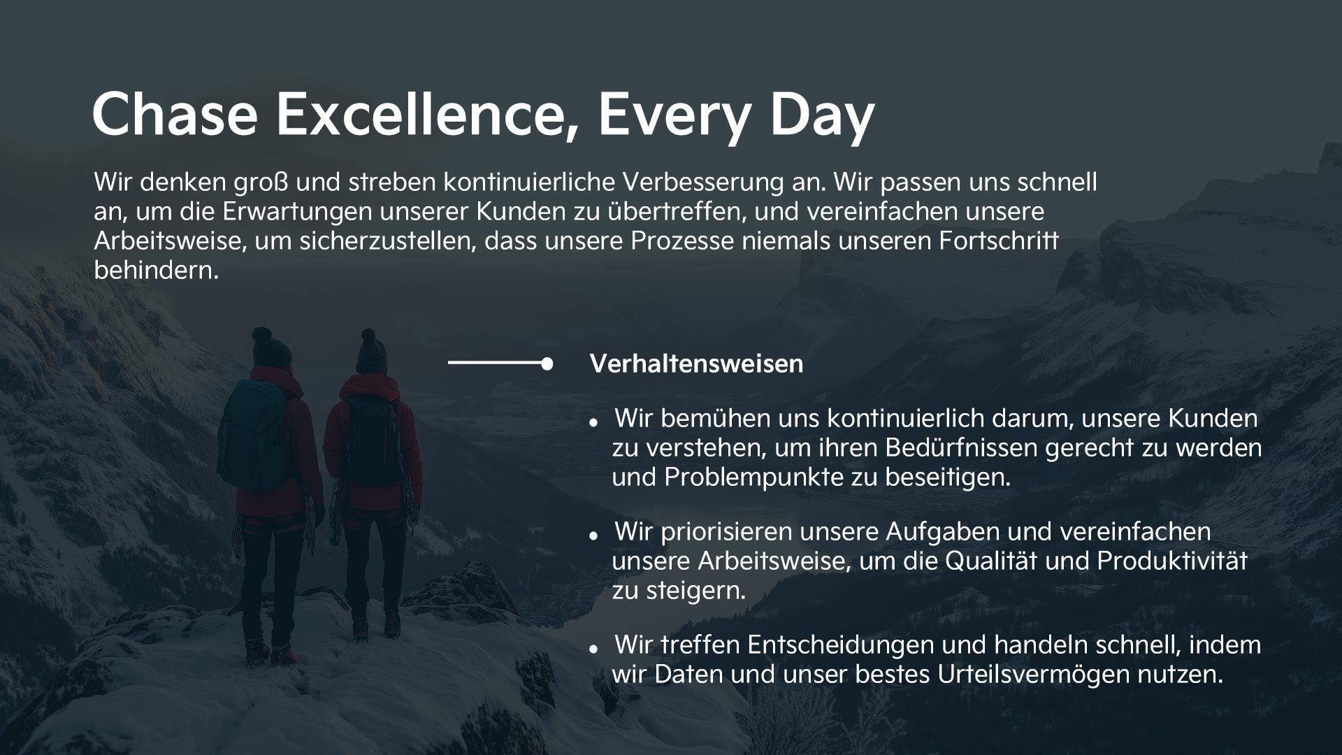 Chase Excellence every day