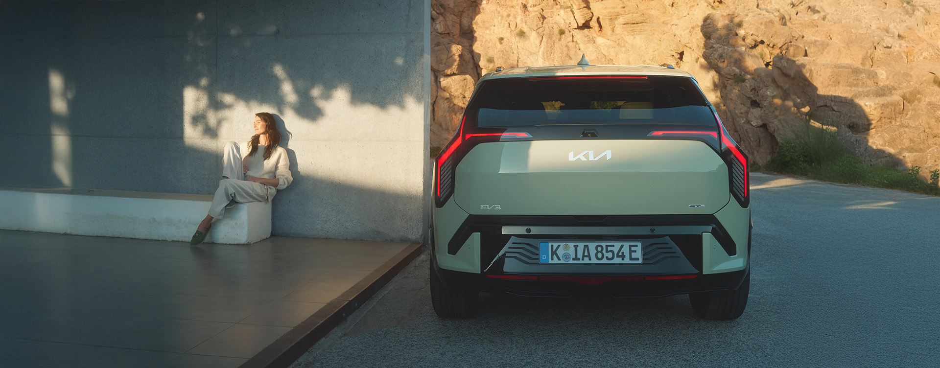 Kia EV9 mit Fahrrad-Träger