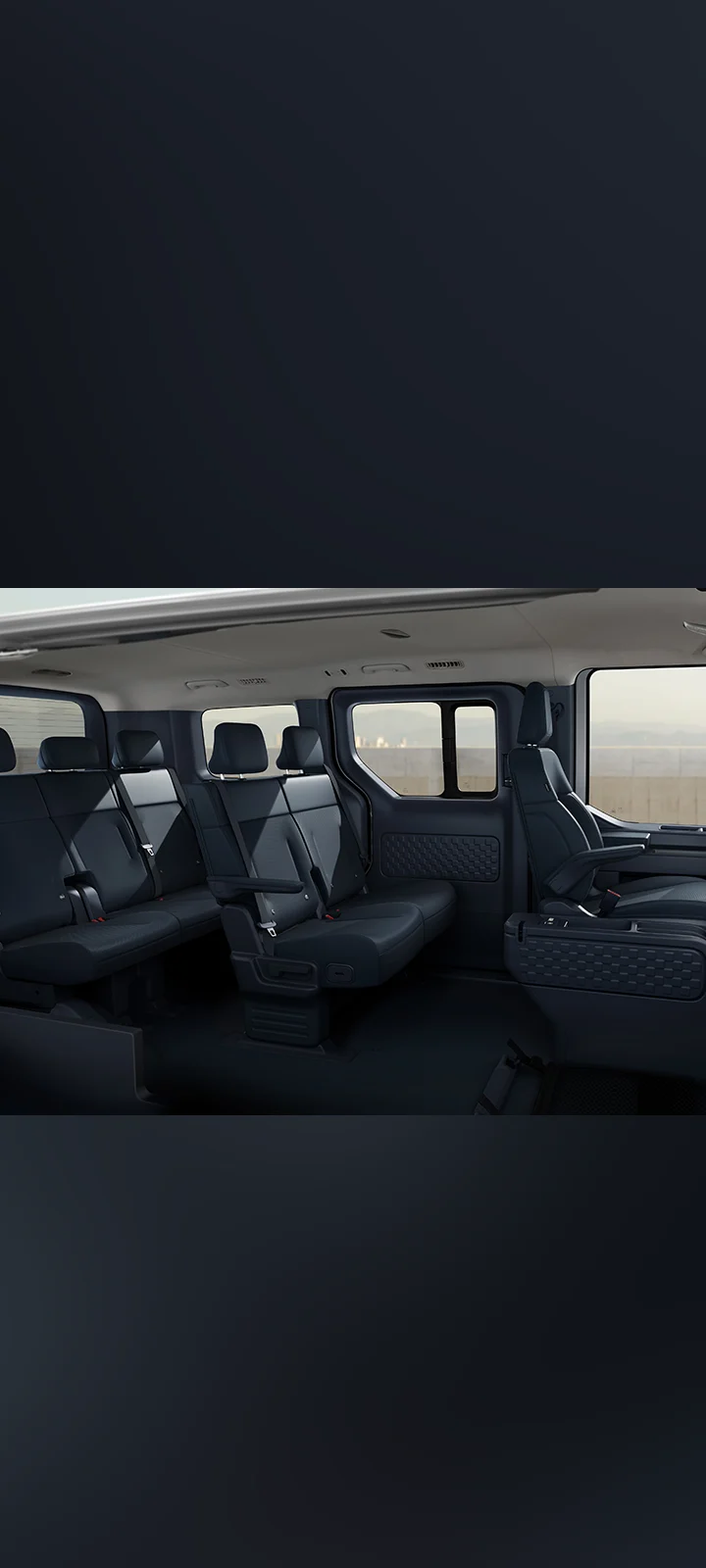 Innraum PV5 Passenger mit 6 Plätzen