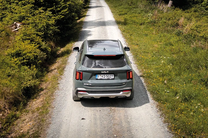 Kia Sorento auf Waldweg