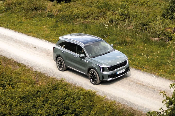 Kia Sorento auf Waldweg