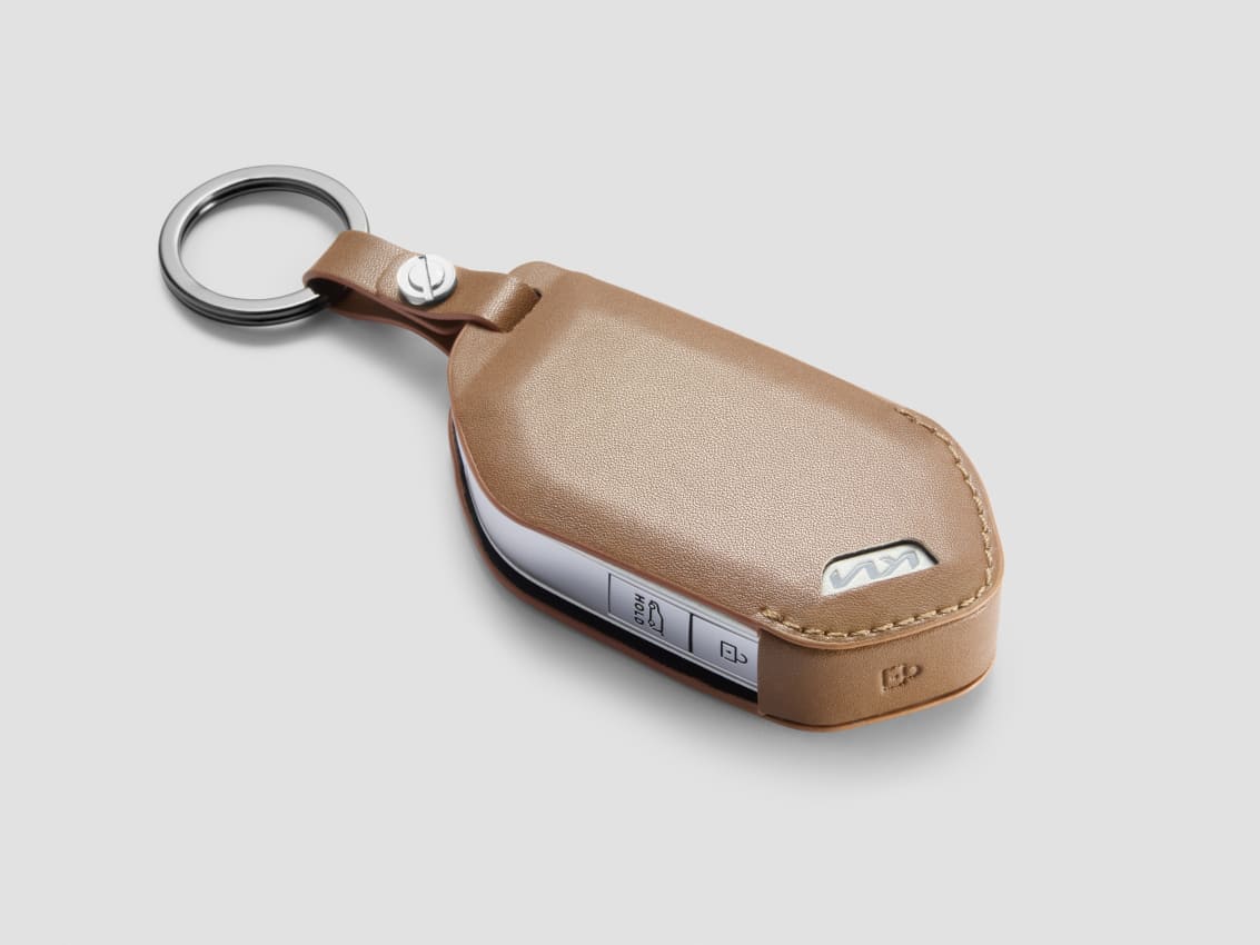Funda marrón para llave Kia
