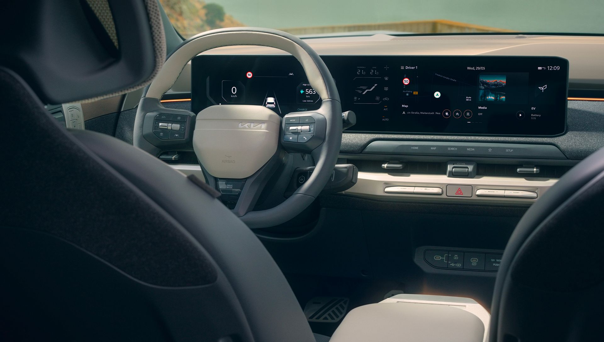 Triple écran de Kia EV3