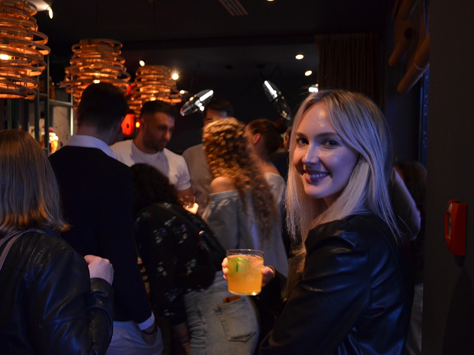 Girl holding a glass