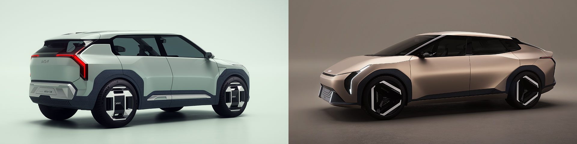 Kia EV3 Concept & EV4 Concept, Seitenansichten, dekorativ