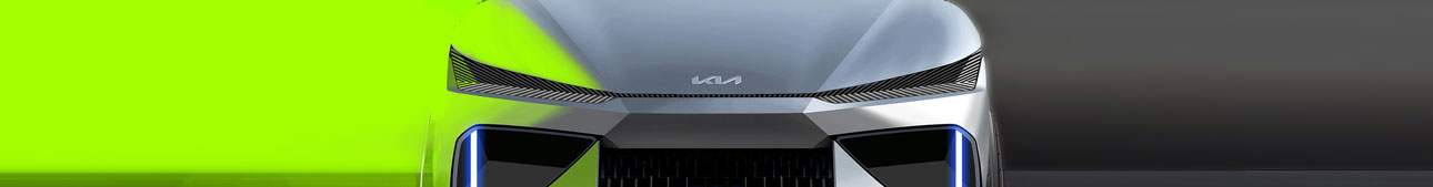 Kia EV6 Concept, Frontansicht, Close-Up, dekorativ
