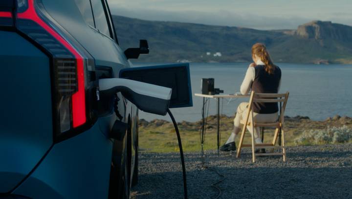 Ein Kia EV9 mit seinem Vehicle-to-Load-Feature