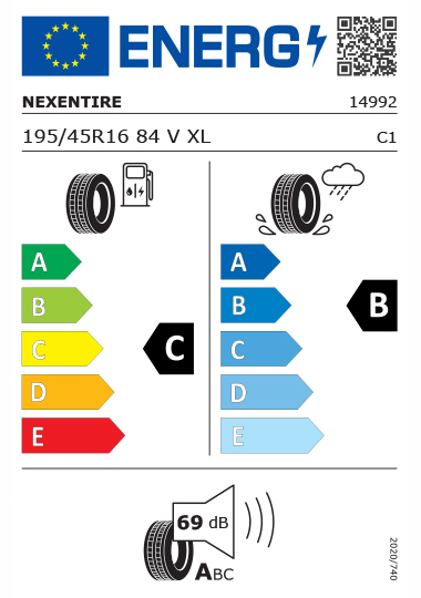 Étiquetage des pneus Kia - nexen-14992-195-45R16