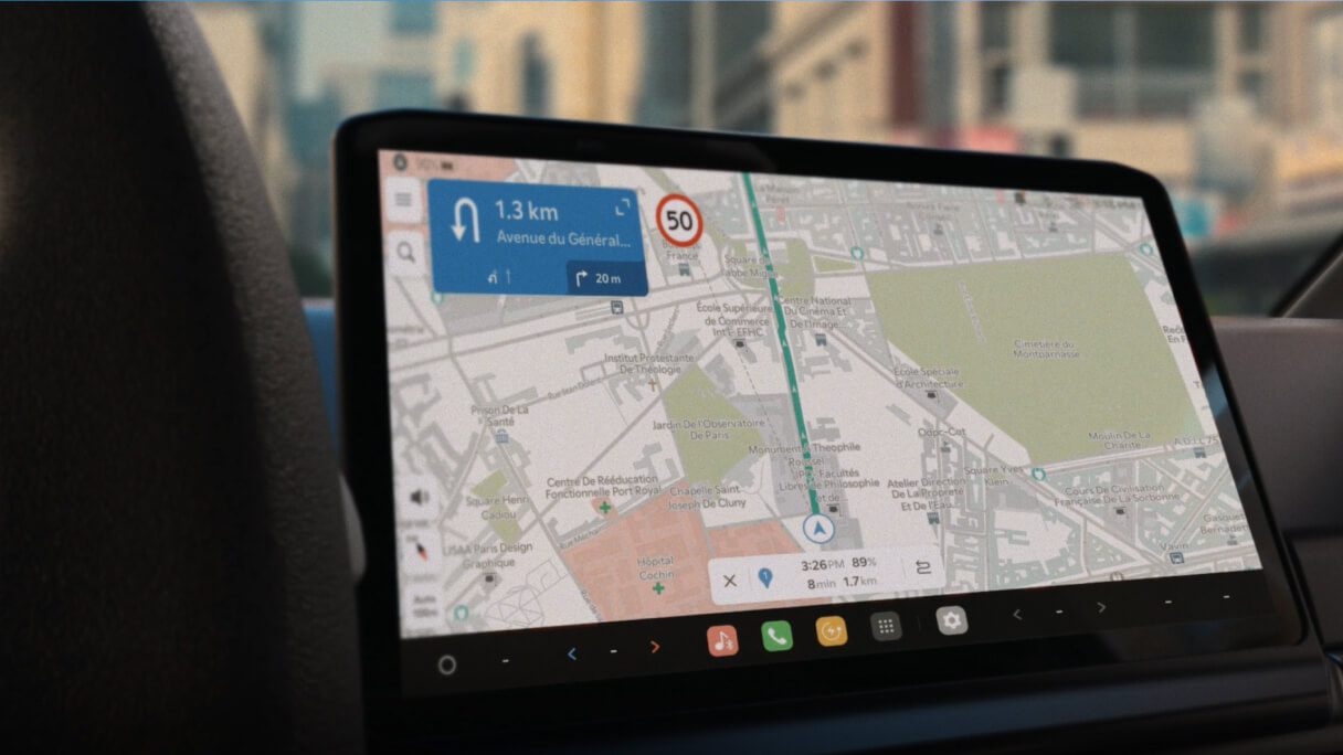 Close-up of digital fleet management interface on tablet, demonstrating the Kia PBV’s smart business solutions