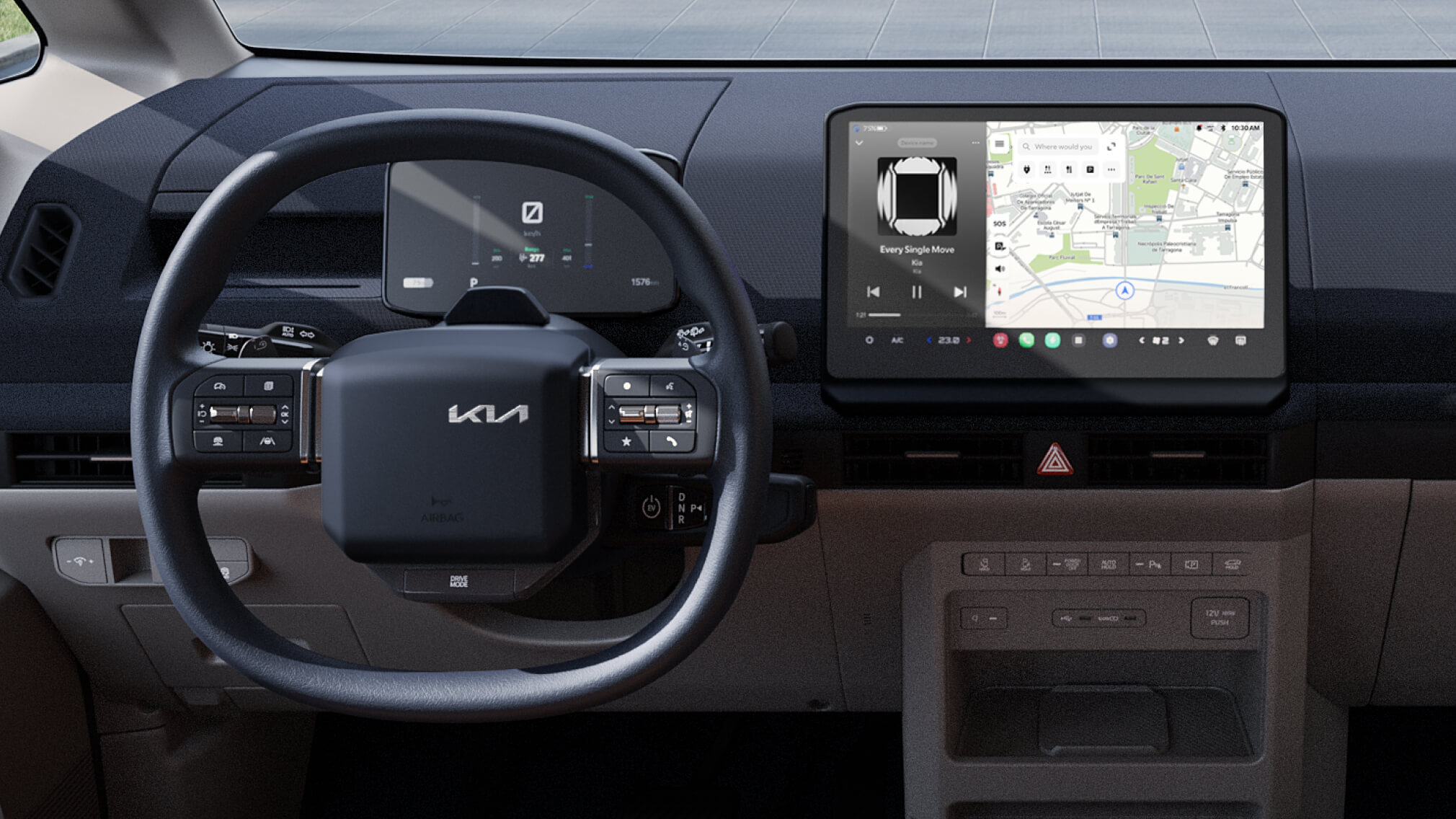 Il veicolo Kia PV5 Passenger con sistema operativo Android Automotive (AAOS)