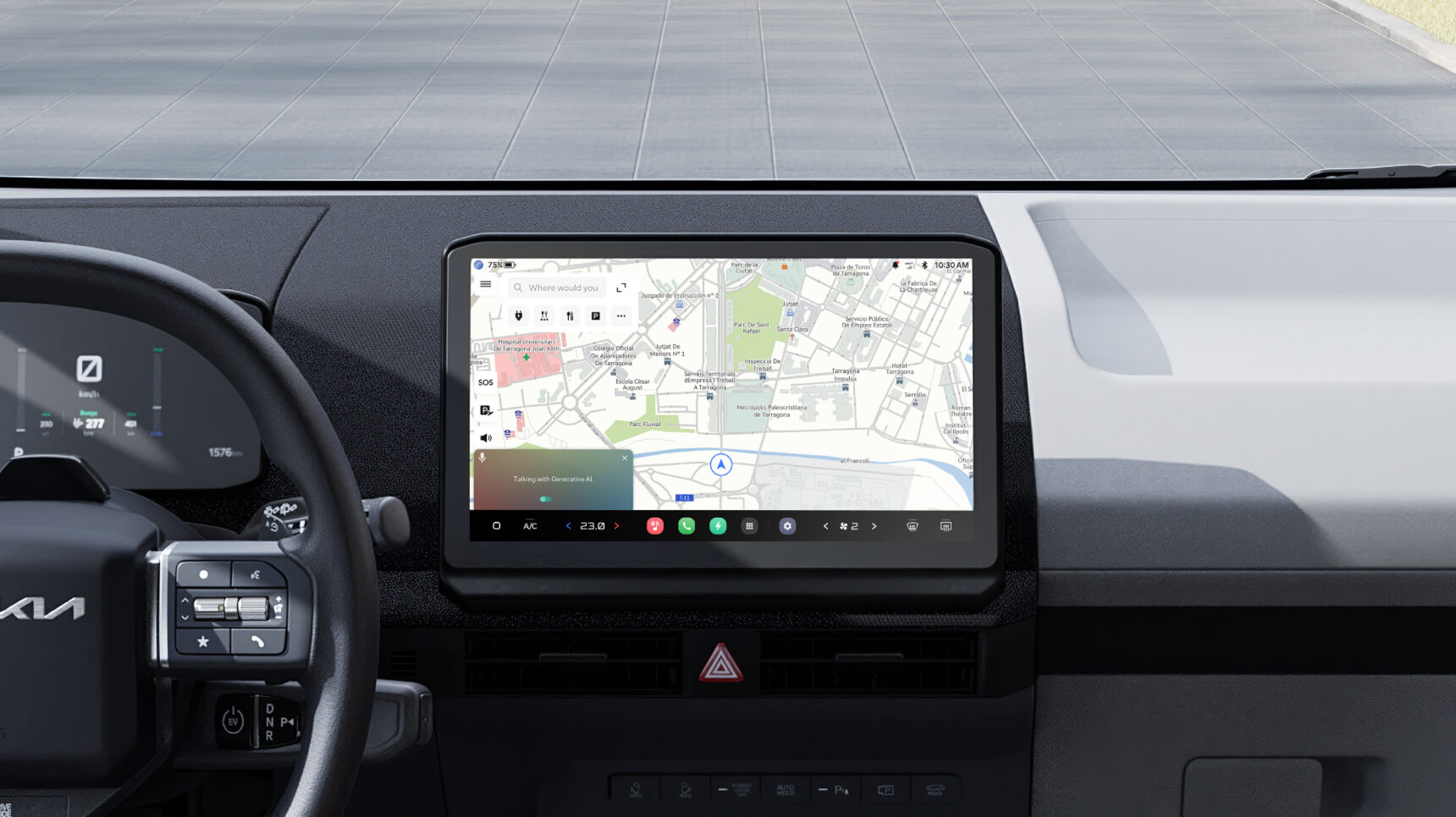 Køretøjsinterface med AI-voice assistant til håndfri betjening og smart integration i din mobile hverdag