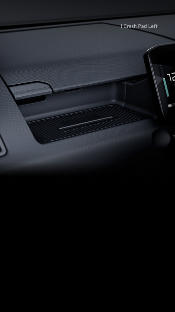 Close-up of the Kia PV5 Cargo AddGear mounting unit