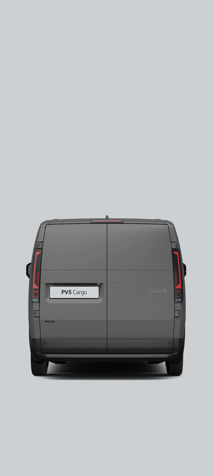 Full rear view of the Kia PV5 Cargo