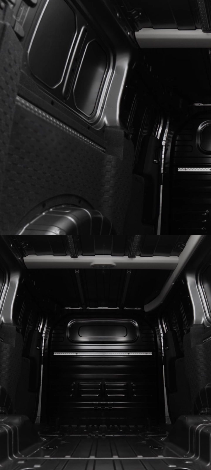 Interior view of the Kia PV5 Cargo spacious cargo room