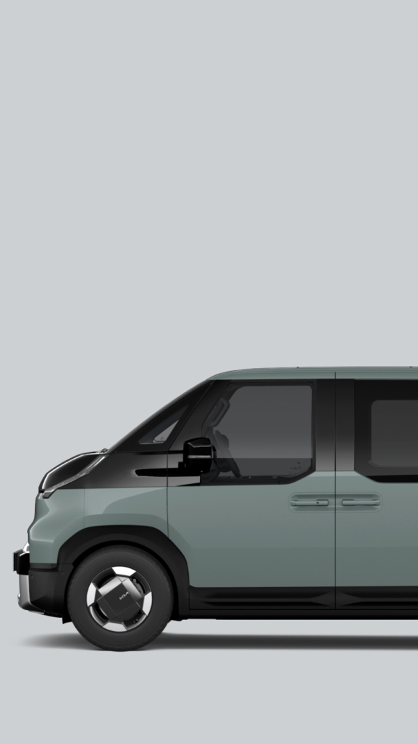 Seitenansicht des Kia PV5 WAV in voller Länge.