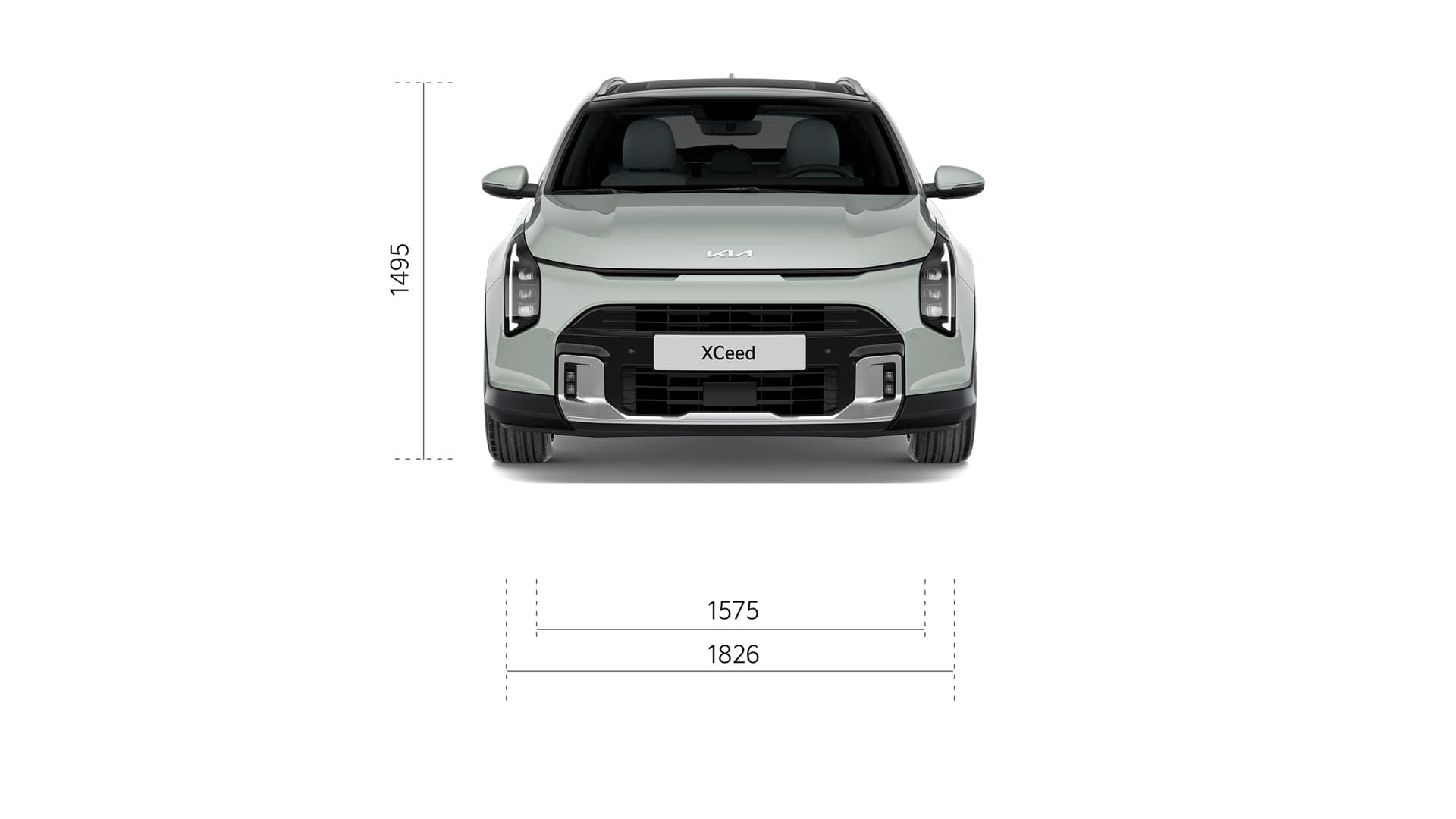 Kia Niro Dimensions front view