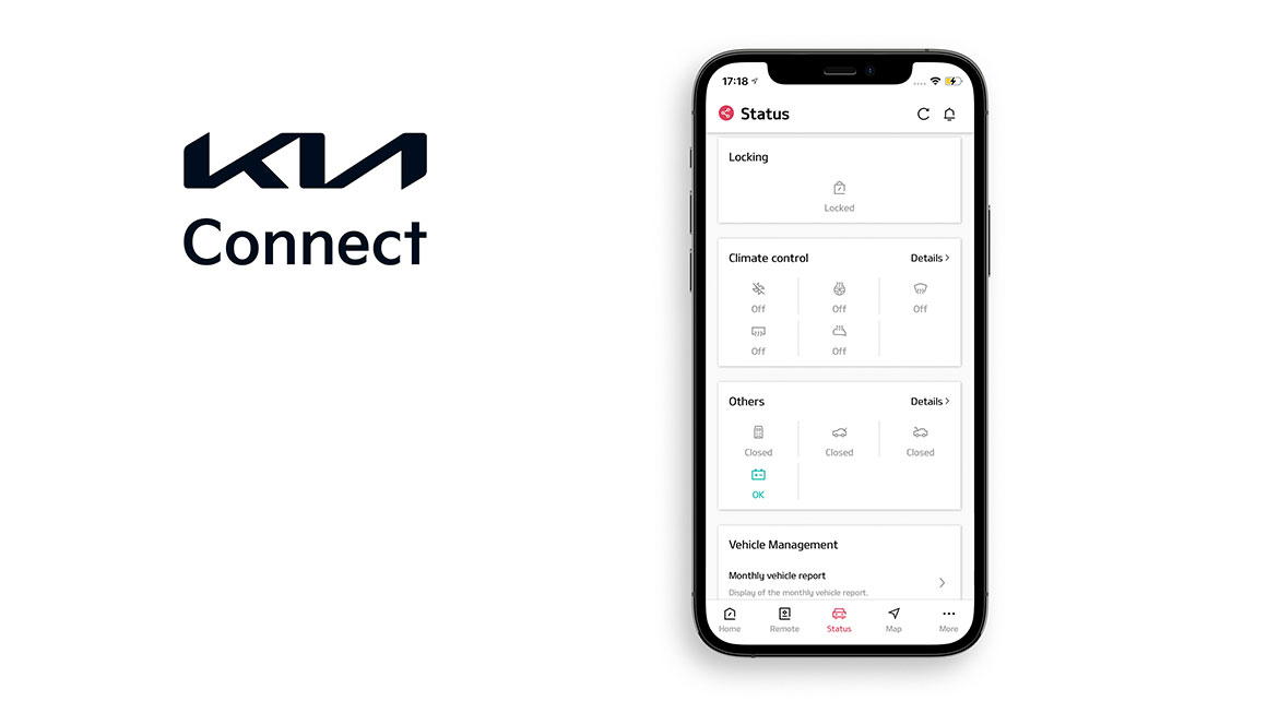 Servicios de la aplicacion Kia Connect en el ProCeed