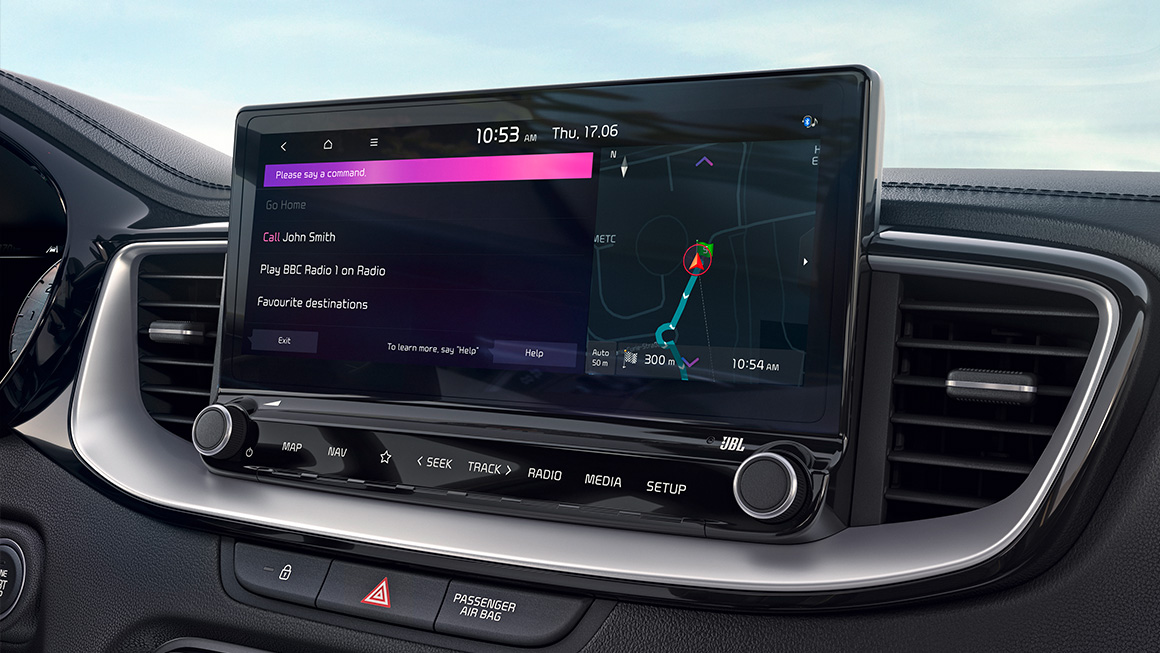 Kia Connect On-Board Services. Multimedia-Display