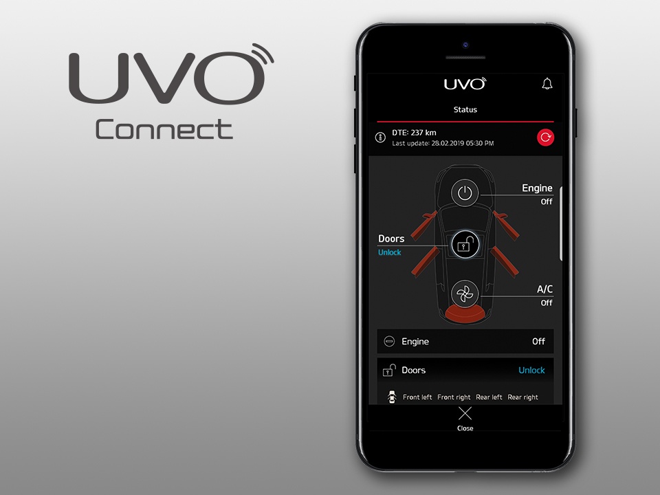 Services UVO connected de la Kia Ceed sportswagon  