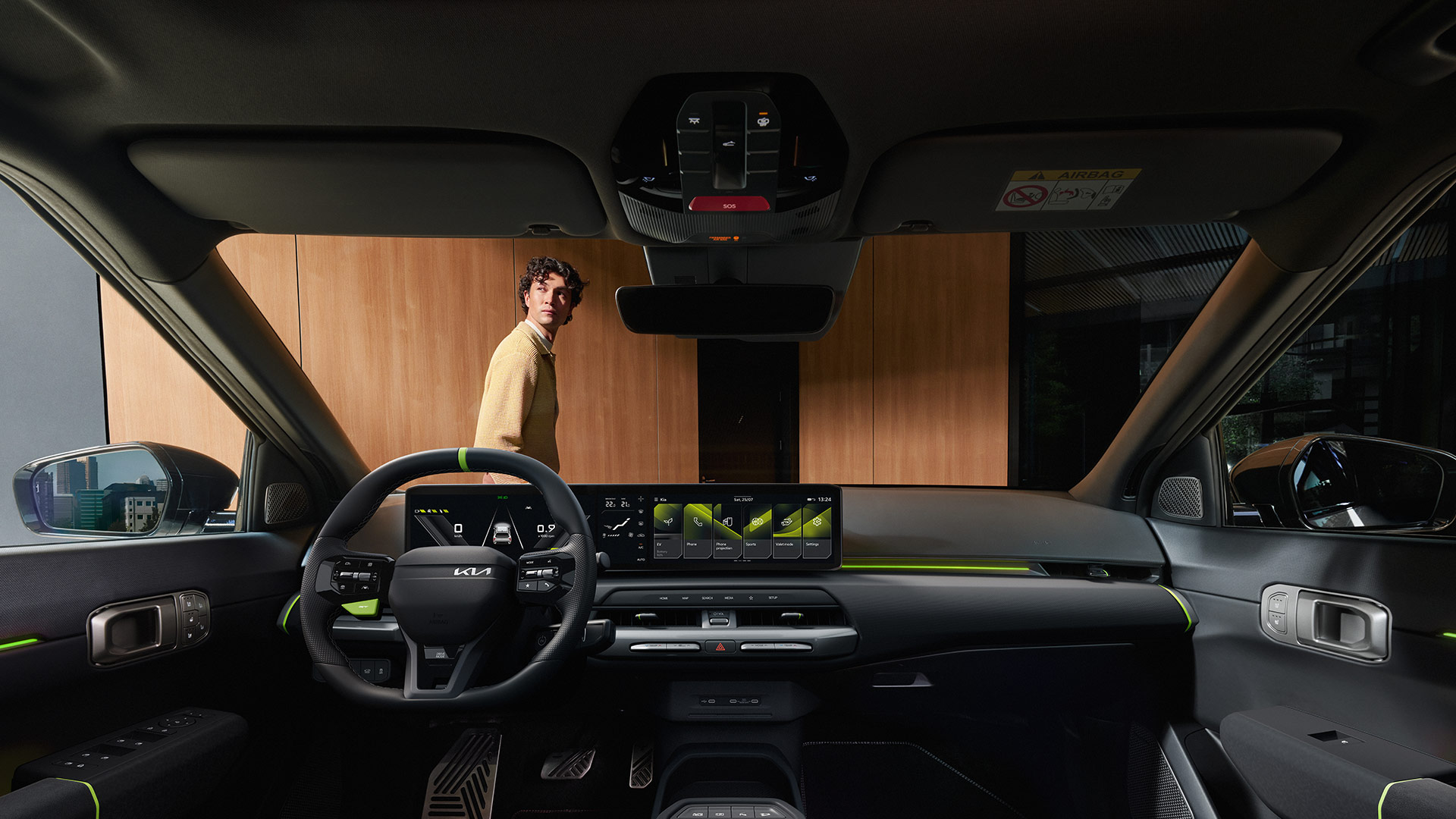 Krachtig interieur met GT-accenten.