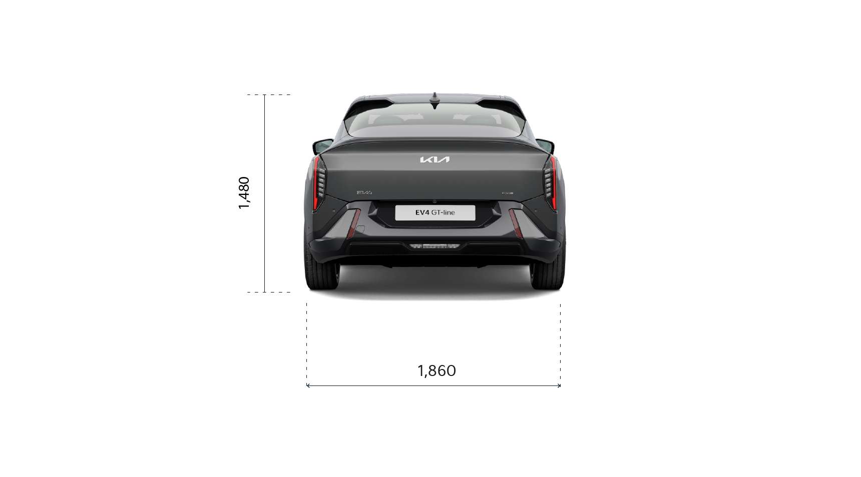 Kia EV4 Dimensions rear view