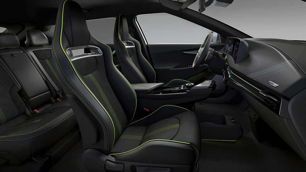 Kia EV6 GT belső, relaxációs ülésekkel