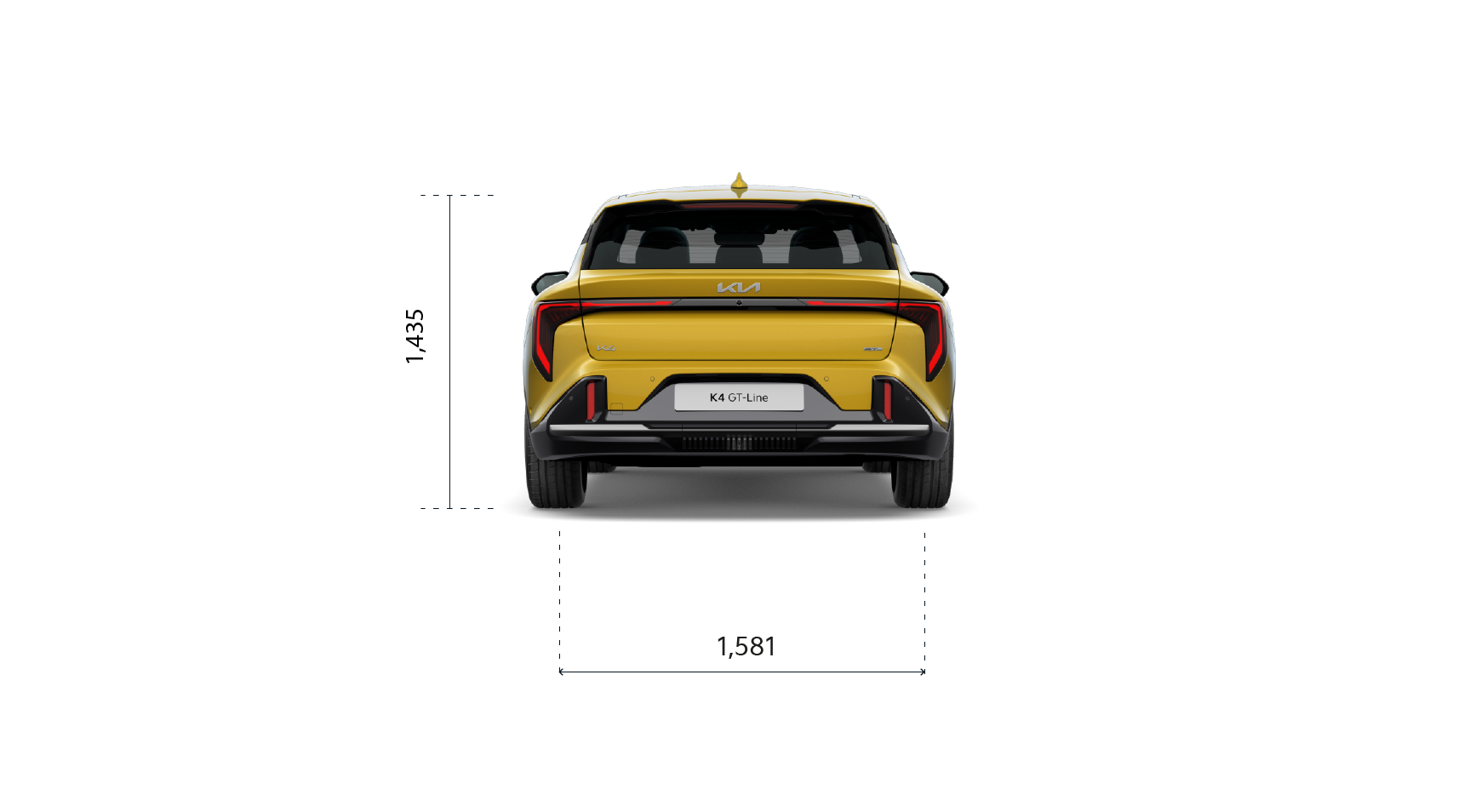 Kia EV4 Dimensions rear view