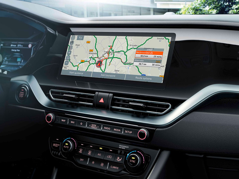 Système de navigation du Kia Niro avec écran tactile de 10,25 pouces
