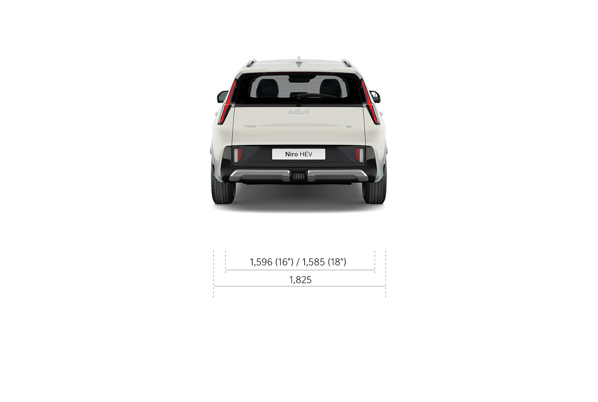 Kia Niro Dimensions rear view