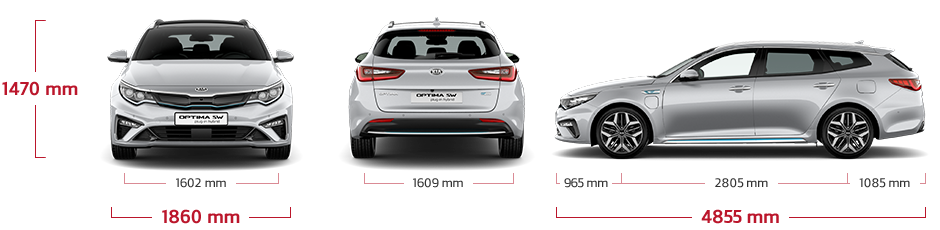 Kia Optima Sportswagon Plug-in Hybrid dimensions