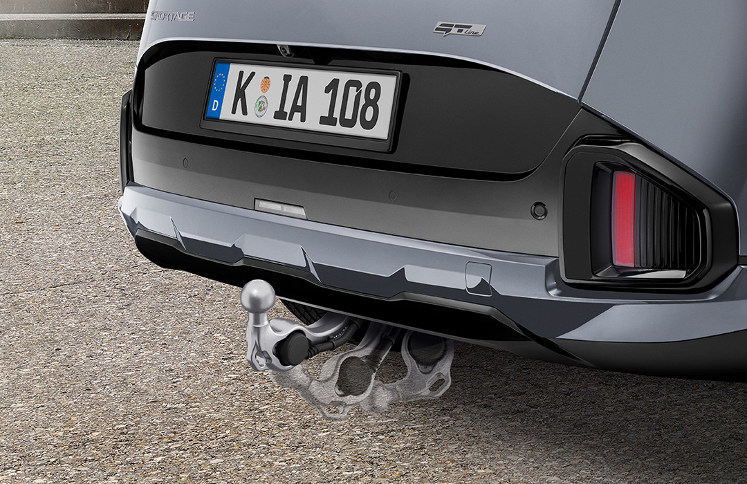 Semi elektrische wegklapbare trekhaak