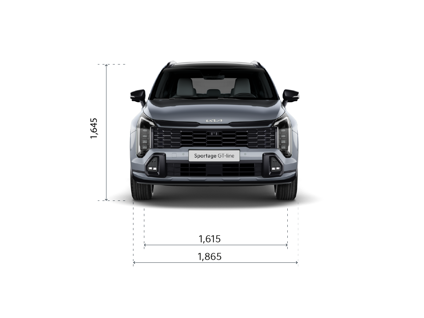 Kia Sportage Dimensions front view