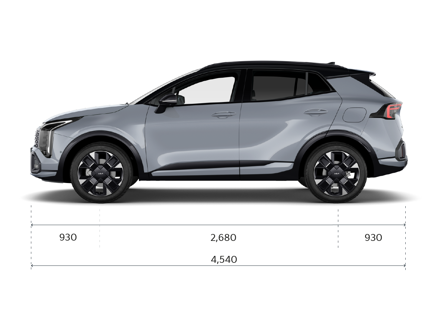 Kia Sportage Dimensions side view