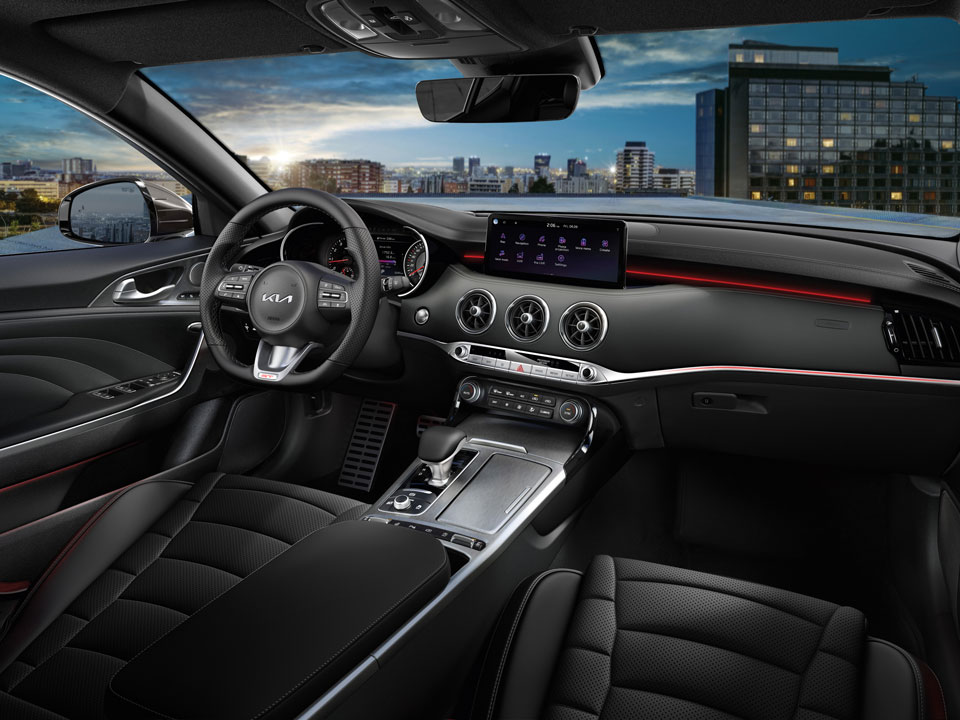 New Kia Stinger GT upscale interior