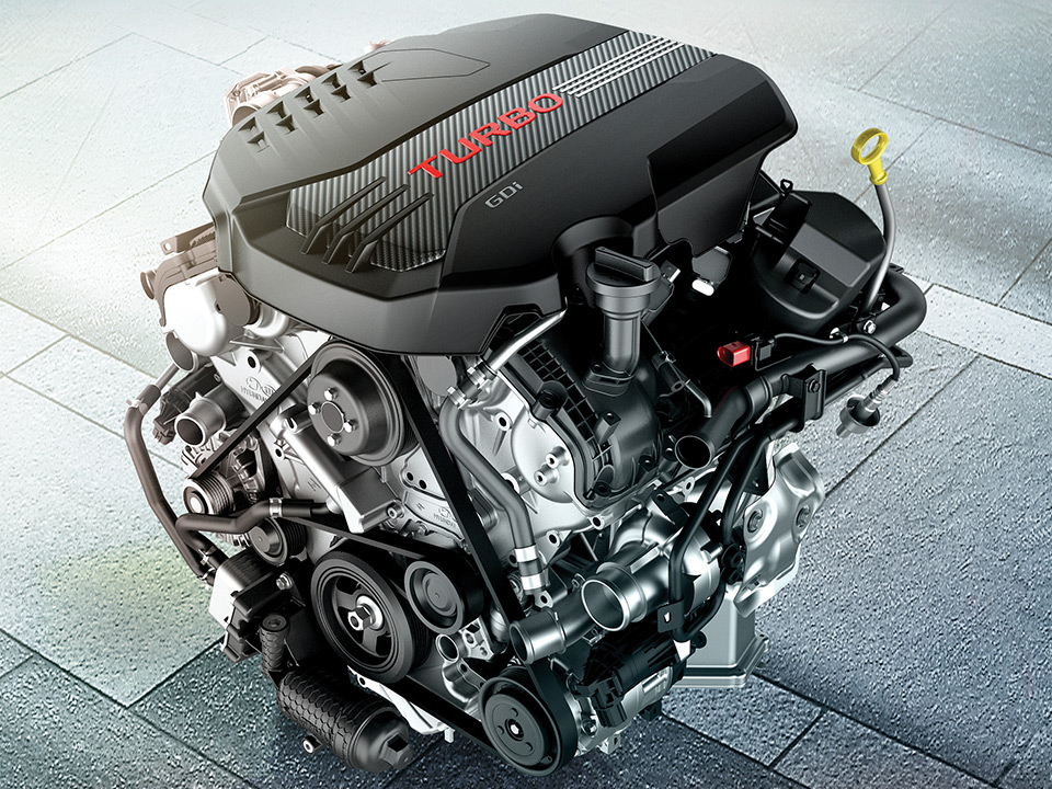 Az új Kia Stinger GT 3,3 T-GDI V6 366 Le motorja