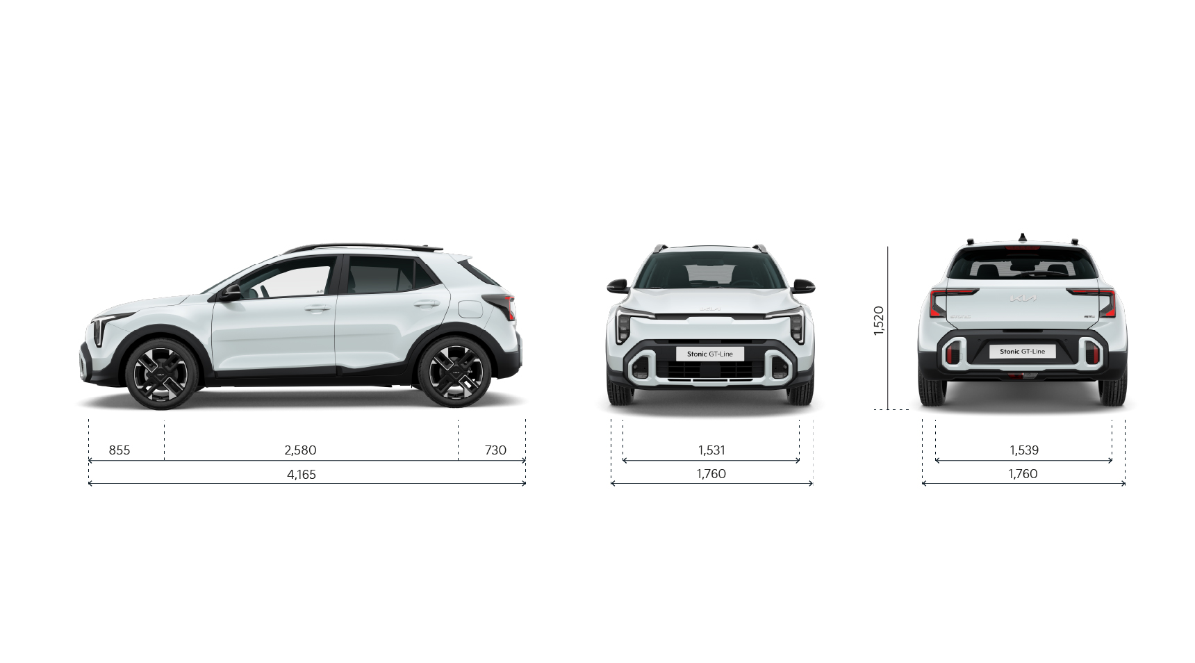 Kia Stonic Dimensiones - todas