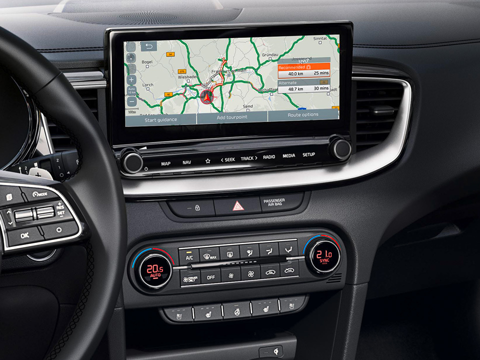 Écran de navigation tactile 10,25" de la Kia XCeed Plug-in Hybrid 