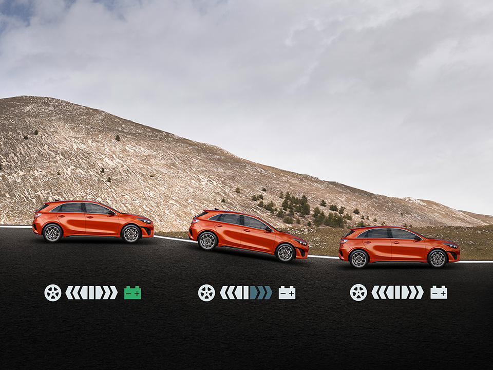 kia mild hybrid energy flow for coasting, recharging, stop & start