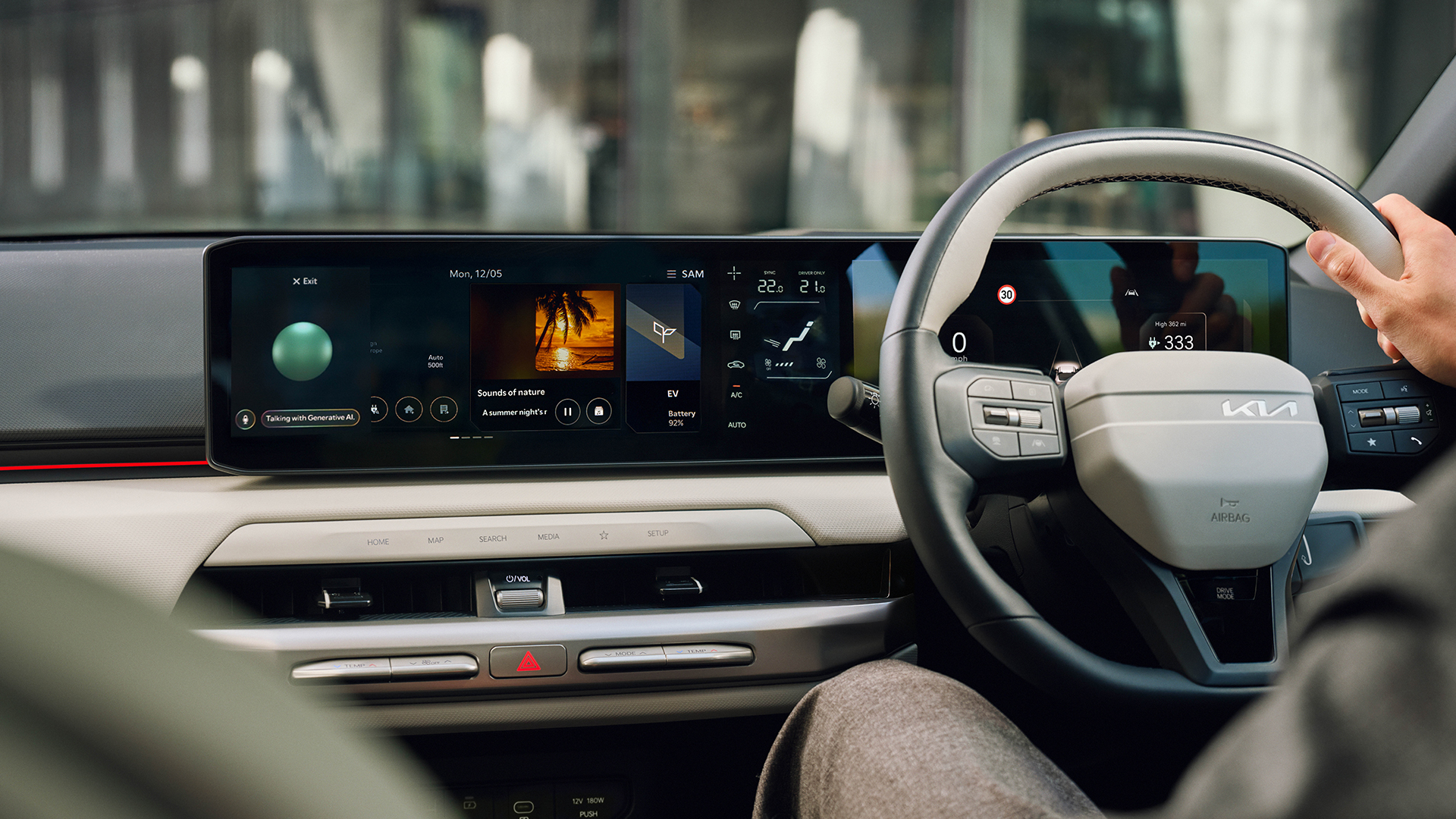 Advanced infotainment across triple display