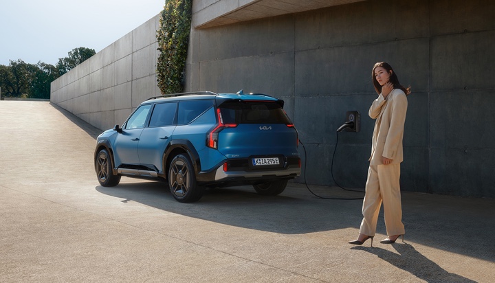 Sfeer visual Kia EV9 met Zaptec oplader