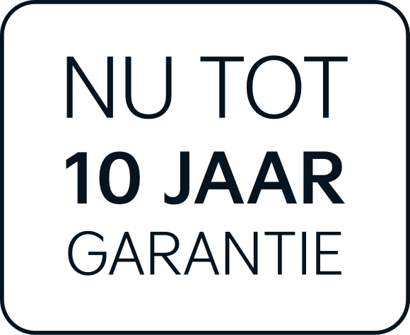 Nu tot 10 jaar garantie logo