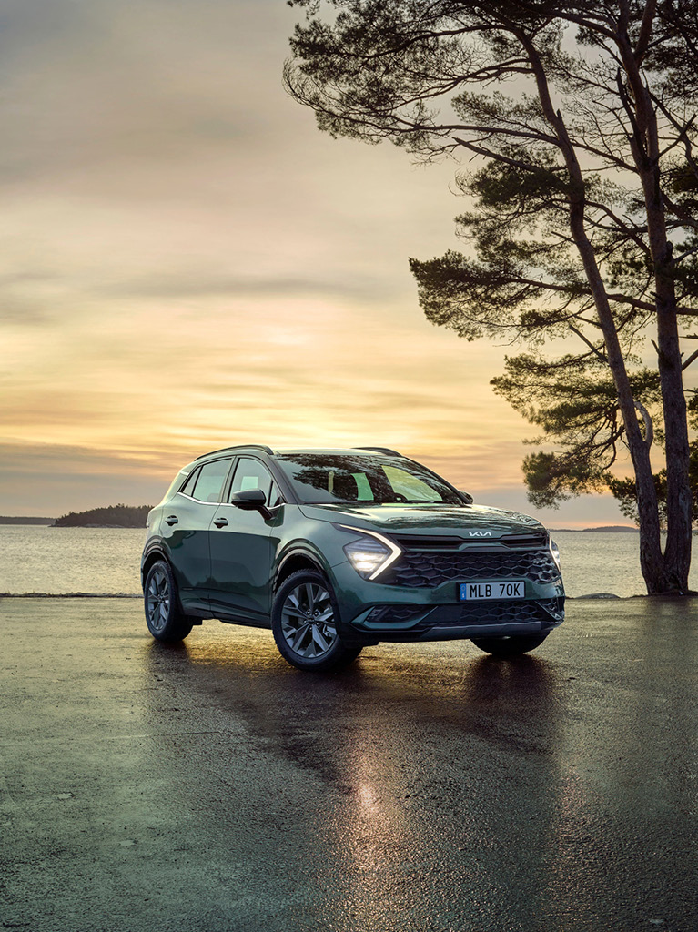 Kia Sportage i soluppgång
