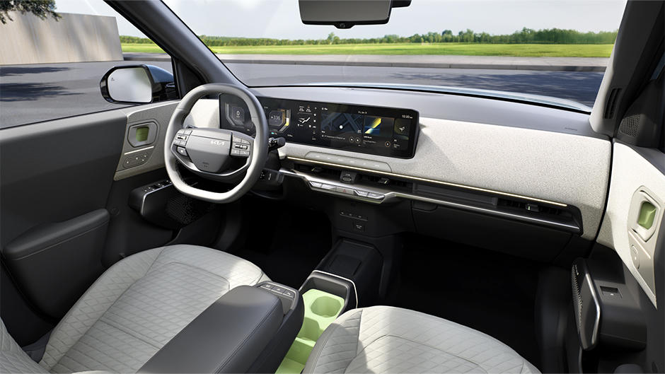 The Kia EV2 interior 