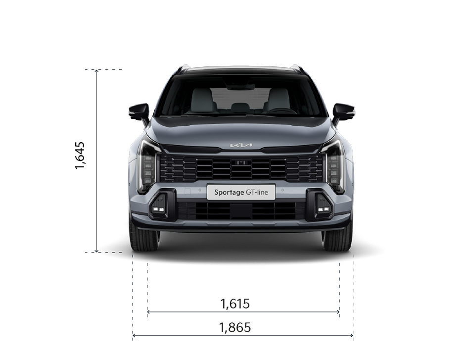 Height: 1545mm, front width: 1805mm, front body width: 1555mm